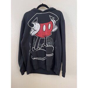 Disney Parks Mickey Mouse Black Hoodie Size XL With 3D Ears Disneyland Resort